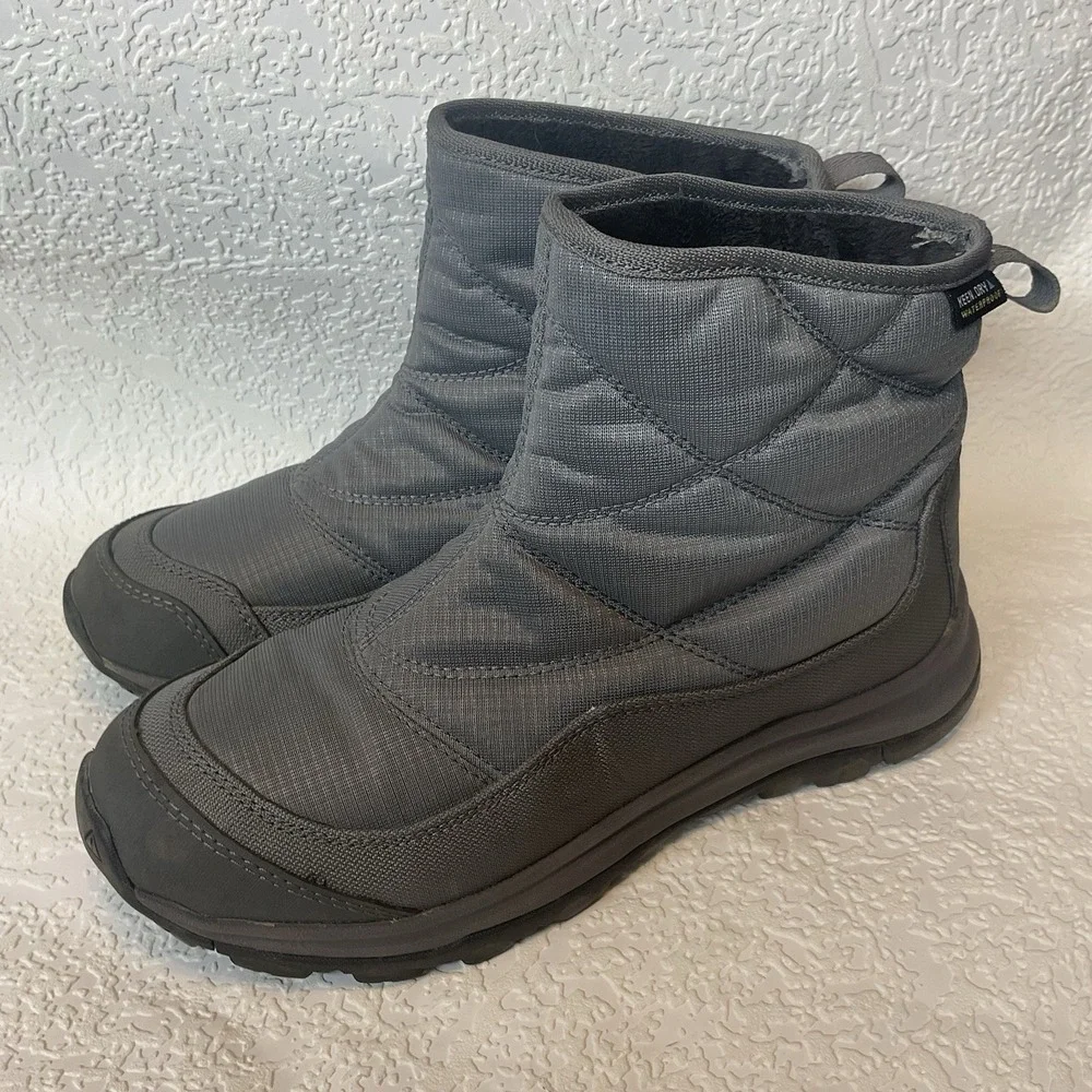 Keen TerradoraII Womens Wintry Boots Sz 7 Gray/Silver Waterproof Pull On Quilted